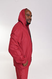 Men’s windbreaker Carmine/Black - SAVANNAHWOOD