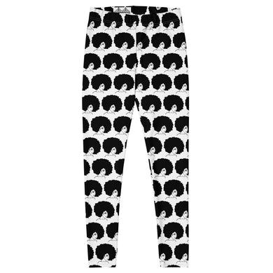 Leggings Black and White Afros - SAVANNAHWOOD