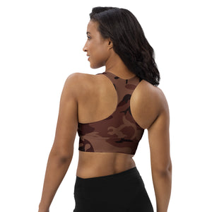 Longline sports bra Camo Burgundy - SAVANNAHWOOD
