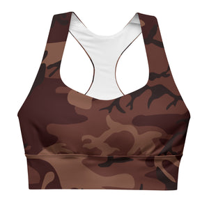 Longline sports bra Camo Burgundy - SAVANNAHWOOD