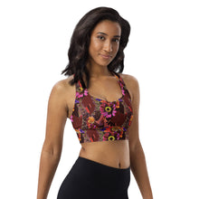 Longline sports bra Handful of Flowers - SAVANNAHWOOD