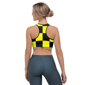Savannahwood Black and Yellow Busy Bee Sports Bra - SAVANNAHWOOD