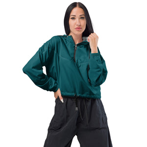 Women’s cropped windbreaker Sherpa Blue/Black - SAVANNAHWOOD