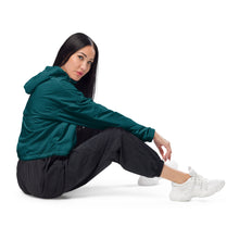 Women’s cropped windbreaker Sherpa Blue/Black - SAVANNAHWOOD