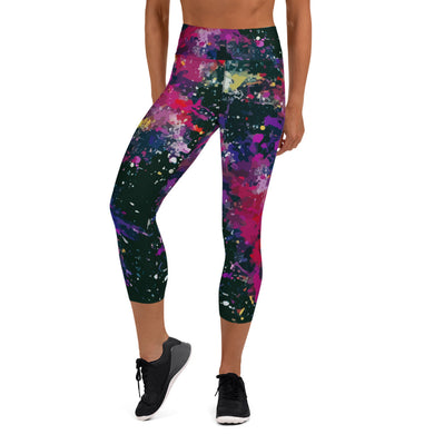 Yoga Capri Leggings Splatter - SAVANNAHWOOD