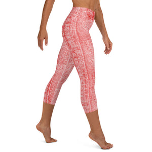 Yoga Capri Leggings Denim Red - SAVANNAHWOOD