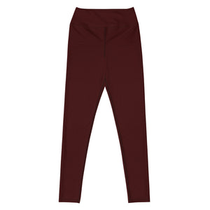 Yoga Leggings Burgundy - SAVANNAHWOOD