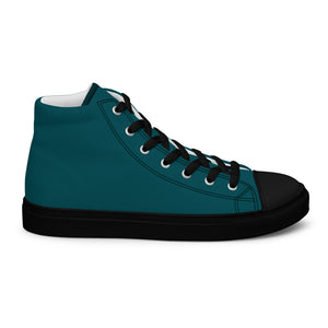Men’s high top canvas shoes Sherpa Blue/Black - SAVANNAHWOOD