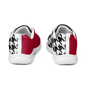 Women’s athletic shoes Red and Houndstooth - SAVANNAHWOOD