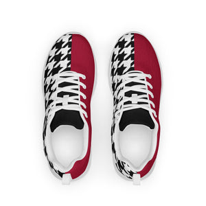 Women’s athletic shoes Red and Houndstooth - SAVANNAHWOOD