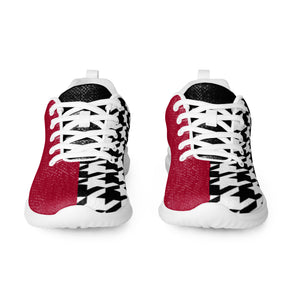 Women’s athletic shoes Red and Houndstooth - SAVANNAHWOOD