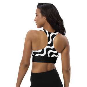 Longline sports bra Monochrome - SAVANNAHWOOD