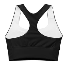 Longline Santa Black sports bra - SAVANNAHWOOD