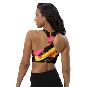 Longline sports bra pretty pink - SAVANNAHWOOD