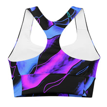 Dancing Blue Long line Sports Bra - SAVANNAHWOOD