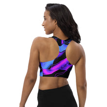Dancing Blue Long line Sports Bra - SAVANNAHWOOD