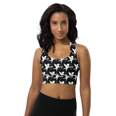 Longline sports bra Cupid (white) - SAVANNAHWOOD