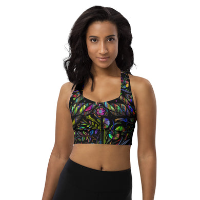 Longline sports bra Vintage Floral - SAVANNAHWOOD