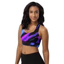 Dancing Blue Long line Sports Bra - SAVANNAHWOOD