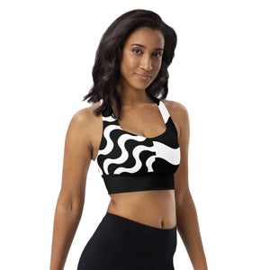 Longline sports bra Monochrome - SAVANNAHWOOD