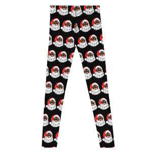 Men's Leggings African American Printed Santa - SAVANNAHWOOD