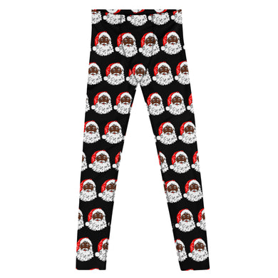 Men's Leggings African American Printed Santa - SAVANNAHWOOD