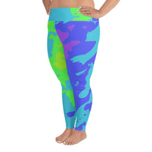 All-Over Print Plus Size Leggings tie dye - SAVANNAHWOOD