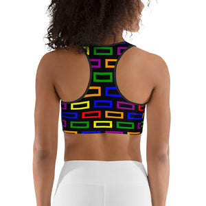 Sports bra Colorful Split Blocks - SAVANNAHWOOD