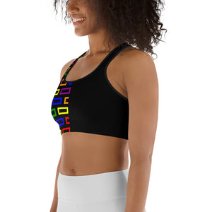 Sports bra Colorful Split Blocks - SAVANNAHWOOD