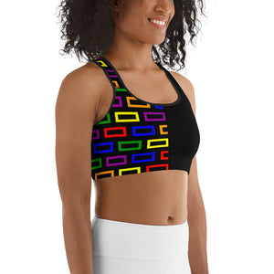 Sports bra Colorful Split Blocks - SAVANNAHWOOD