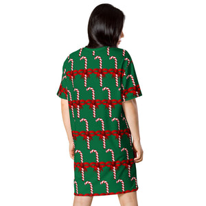 T-shirt dress Candy Cane - SAVANNAHWOOD