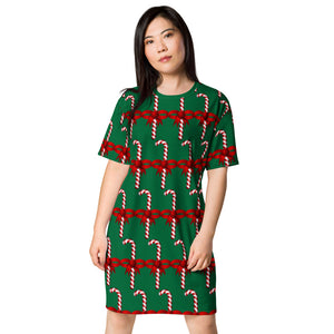 T-shirt dress Candy Cane - SAVANNAHWOOD