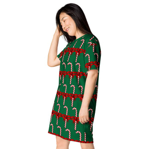 T-shirt dress Candy Cane - SAVANNAHWOOD