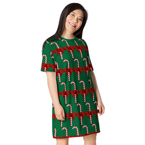 T-shirt dress Candy Cane - SAVANNAHWOOD