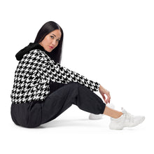 Women’s cropped windbreaker Houndstooth - SAVANNAHWOOD