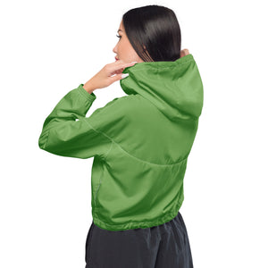 Women’s cropped windbreaker Green Apple - SAVANNAHWOOD