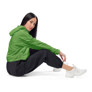 Women’s cropped windbreaker Green Apple - SAVANNAHWOOD