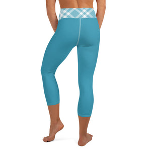 Yoga Capri Leggings Teal Blue - SAVANNAHWOOD