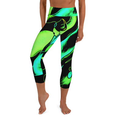 Yoga Capri Leggings Colorful Lime - SAVANNAHWOOD