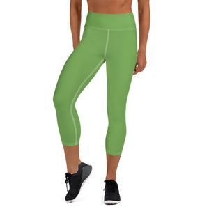 Yoga Capri Leggings Green Apple - SAVANNAHWOOD