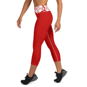 Yoga Capri Leggings Xene Red - SAVANNAHWOOD