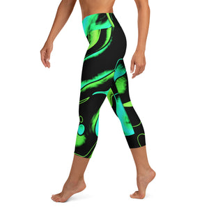 Yoga Capri Leggings Colorful Lime - SAVANNAHWOOD