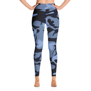 Navy and Light Blue Yoga Leggings - SAVANNAHWOOD