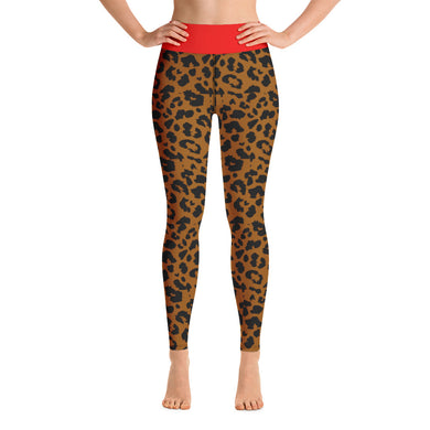 Yoga Leggings Leopard and Red - SAVANNAHWOOD