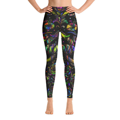 Yoga Leggings Vintage Floral - SAVANNAHWOOD