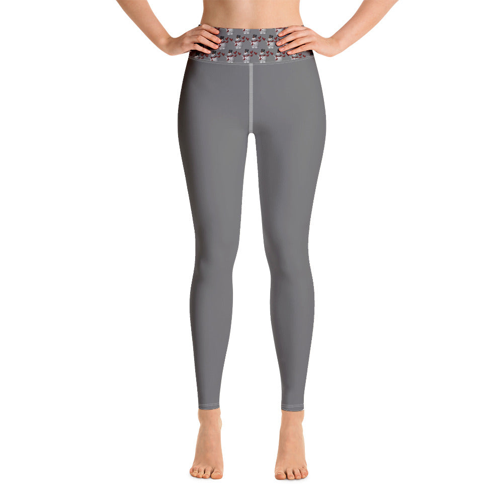 Yoga Leggings Snowman Gray - SAVANNAHWOOD