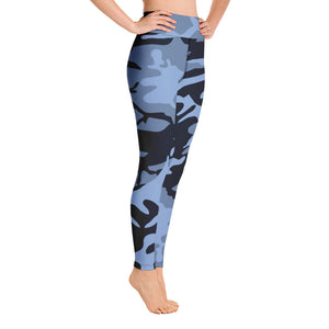 Navy and Light Blue Yoga Leggings - SAVANNAHWOOD