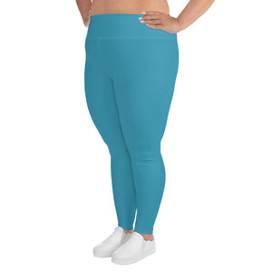 Plus Size Teal Leggings - SAVANNAHWOOD