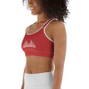 Sports bra Red and White Trim - SAVANNAHWOOD