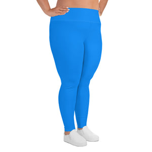Plus Size Blue Leggings - SAVANNAHWOOD
